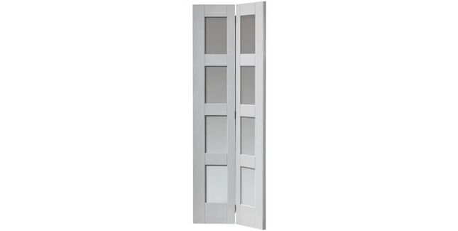 JB Kind Cayman White Primed Glazed Bi-fold Door
