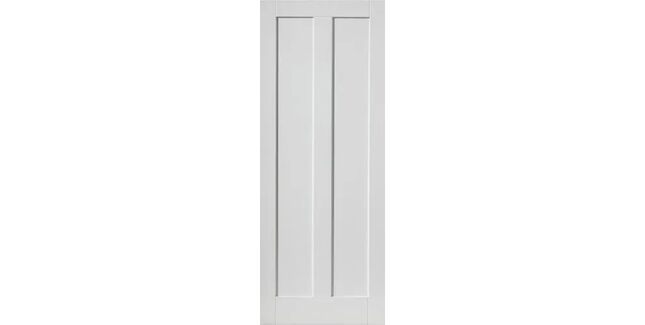 JB Kind 2 Panel Barbados White Primed Shaker Internal Door