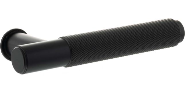 Millhouse Brass Crompton Lever Door Handle on Concealed Round Rose