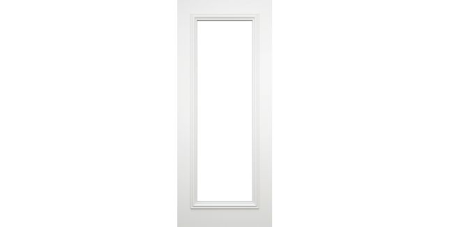 Deanta Blenheim White Primed Bevelled Glazed Internal Door
