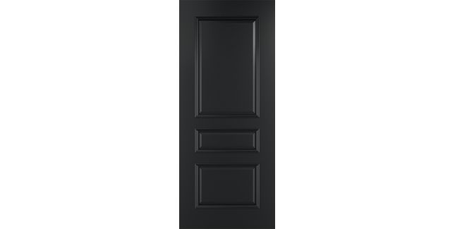 Deanta Windsor Classic 3 Panel Pre-Finished Black FD30 Fire Door