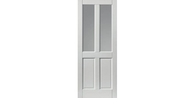 JB Kind Colonial 4 Panel Glazed Extreme White External Door