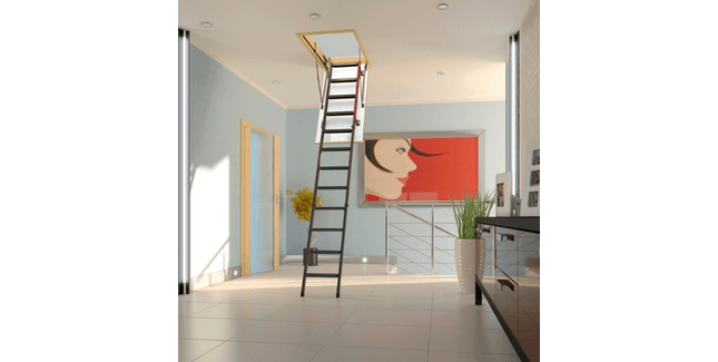 FAKRO Lux Metal Folding Loft Ladder with Unfolding Support Mechanism (LML)