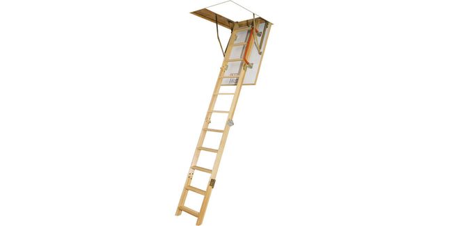 FAKRO 4 Section Folding Wooden Loft Ladder (LWK Komfort)