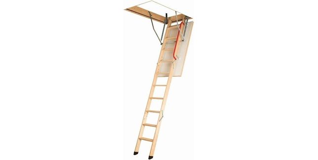 FAKRO 3 Section Folding Wooden Loft Ladder (LWK Komfort)