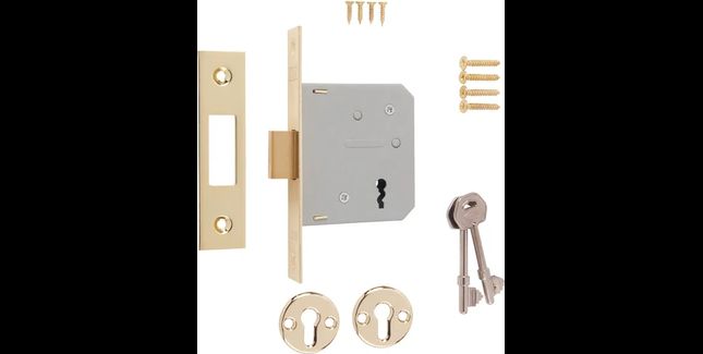 ERA 64mm/76mm 3 Lever Deadbolt Mortice Door Lock With Keys/Fixings