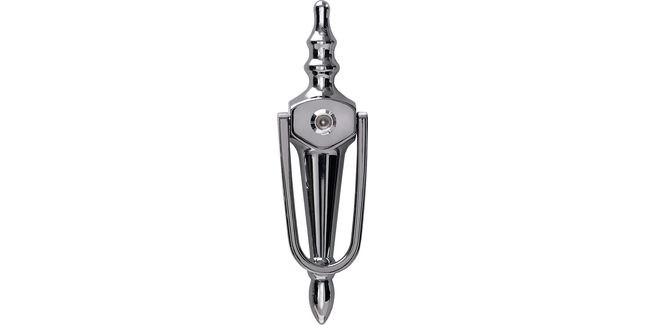 Fab &amp; Fix Classic Slim Nu Victorian Urn Door Knocker With Spyhole