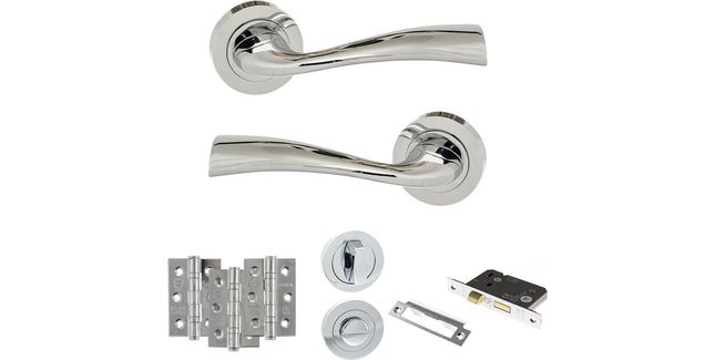 Eco Wave Door Handle Pack - Bathroom Set
