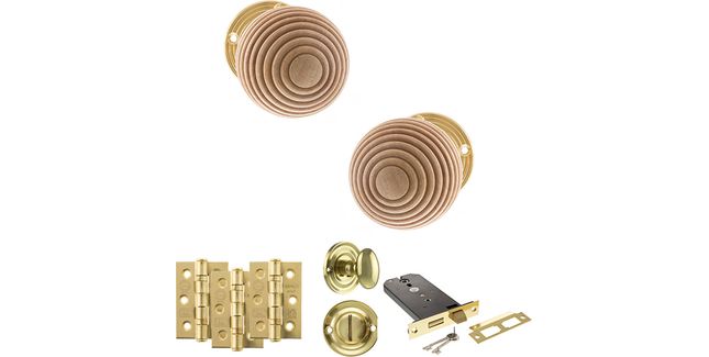Old English Bridlington Door Knob Pack - Lock Set