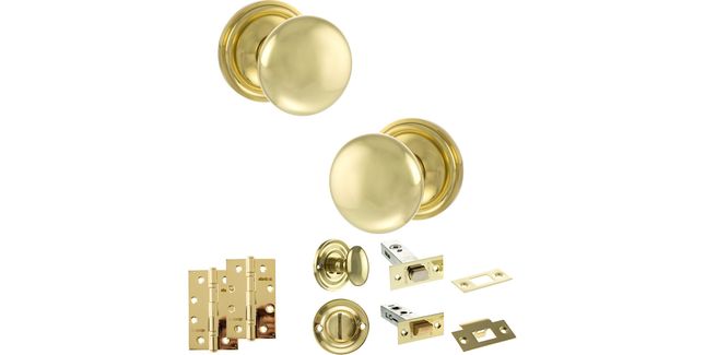 Old English Harrogate Door Knob Pack - Bathroom Set