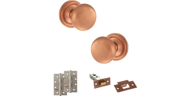 Old English Harrogate Door Knob Pack - Latch Set