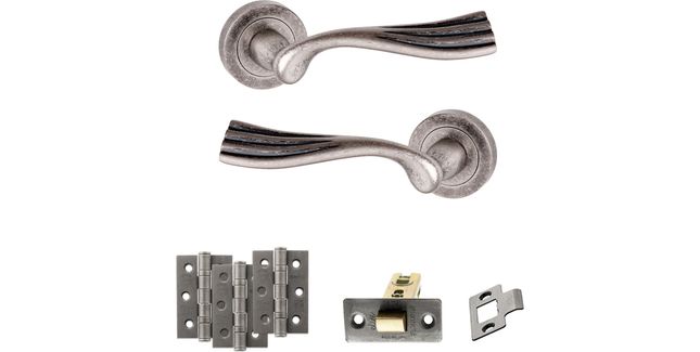 Old English Richmond Door Handle Pack - Latch Set