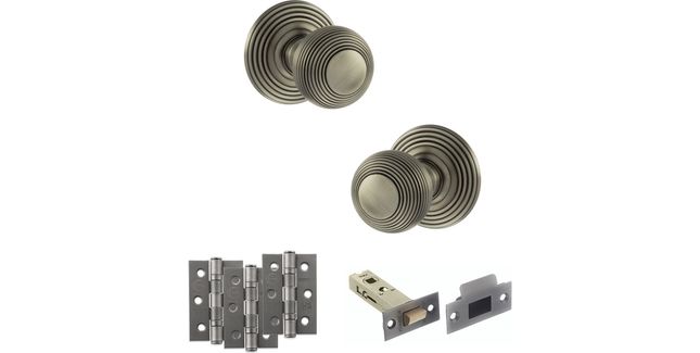Old English Ripon Door Knob Pack - Latch Set