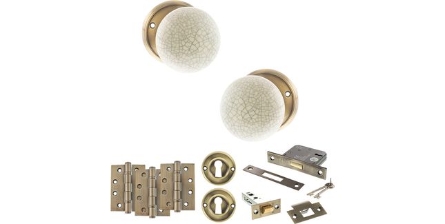 Old English Skipton Door Knob Pack (Lock Set)
