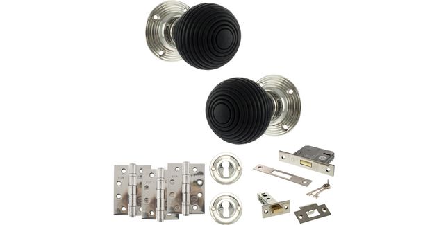 Old English Whitby Door Knob Pack - Lock Set