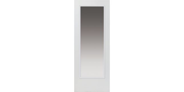 JB Kind Pattern 10 White Primed Clear Glazed FD30 Fire Door