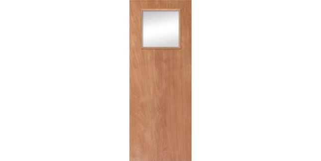 JB Kind Natural Unfinished Grade Internal FD30 Fire Door (with 1 Glazed Opening)