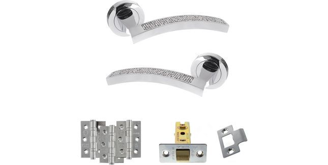 Senza Pari Crystal Door Handle Pack (Latch Set)