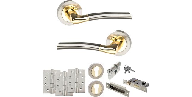 STATUS Indiana Door Handle Pack (Euro Lock Set)