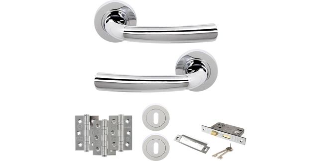 STATUS Nevada Door Handle Pack (3 Lever Lock Set)