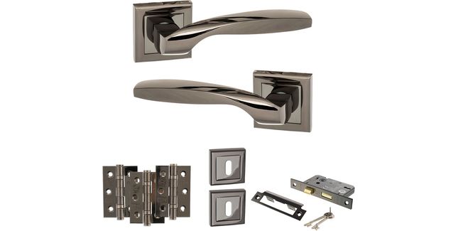 STATUS Oklahoma Door Handle Pack (3 Lever Lock Set)