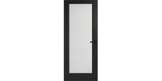 Mendes Black Ravenna Reeded 1 Light Pre-Finished - Internal Door
