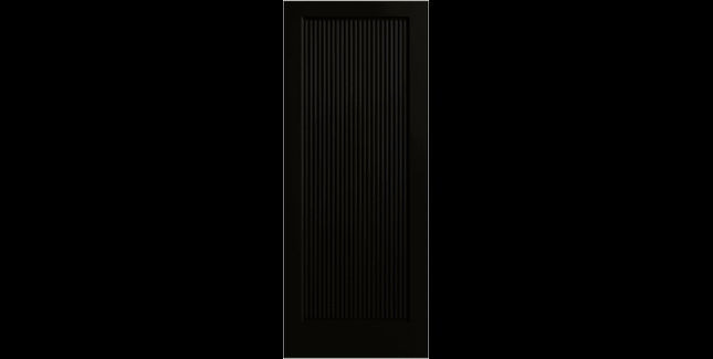 Mendes Black Ravenna Reeded 1 Panel Firedoor FD30 Prefinished - Internal Door