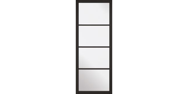 Door Giant Industrial Black Primed 4 Panel Glazed Internal Door