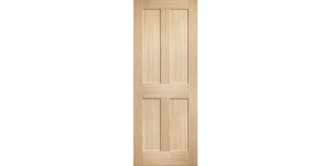 Door Giant Oak Victorian 4 Panel Unfinished Internal Door
