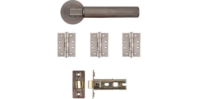 Deanta Delphi Latch Kit Matt Satin Black Nickel