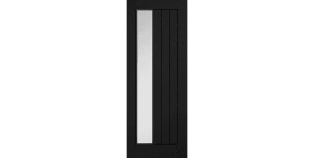 Mendes Black Oak Mexicano 1 Light Clear Glazed Internal Door
