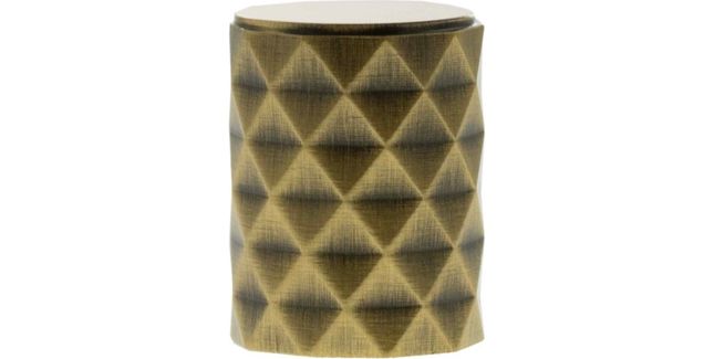 Millhouse Brass Chrysler Diamond Cylinder Cabinet Knob Handle
