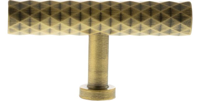 Millhouse Brass Chrysler Diamond T-Bar Cabinet Knob Handle