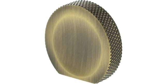 Millhouse Brass Eiffel Knurled Finger Pull Cabinet Knob Handle