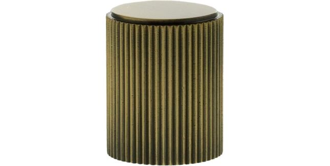 Millhouse Brass Battersea Linear Cylinder Cabinet Knob Handle