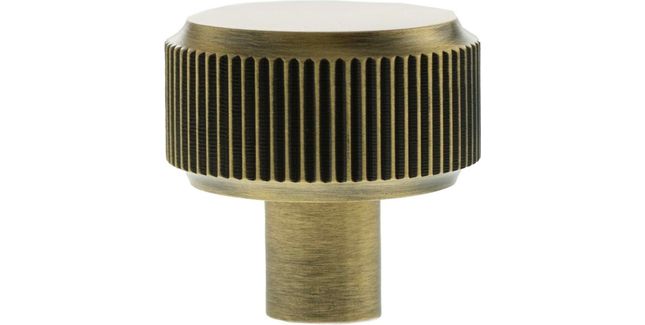 Millhouse Brass Battersea Linear Round Cabinet Knob Handle