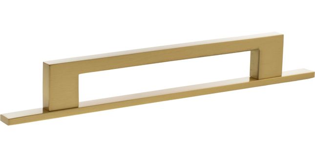 Millhouse Brass Empire Slim Cabinet Pull Handle on Backplate