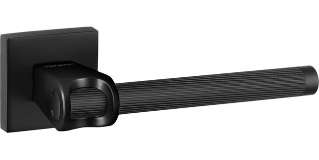 Oro &amp; Oro Aria Lever Door Handle on Square Rose (Matt Black)