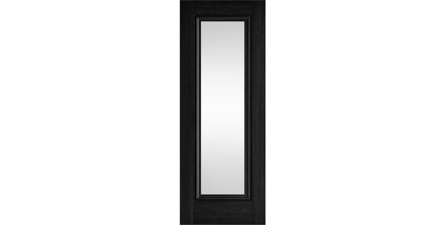 JB Kind Haddon Black Glazed Laminate Internal Door