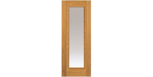 JB Kind Palomino Finished Oak Clear Glazed Internal Door
