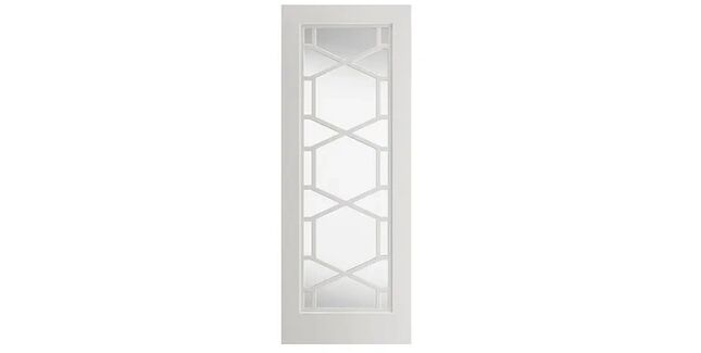 JB Kind 1 Light Quartz Geometric Pattern Glazed Internal Door