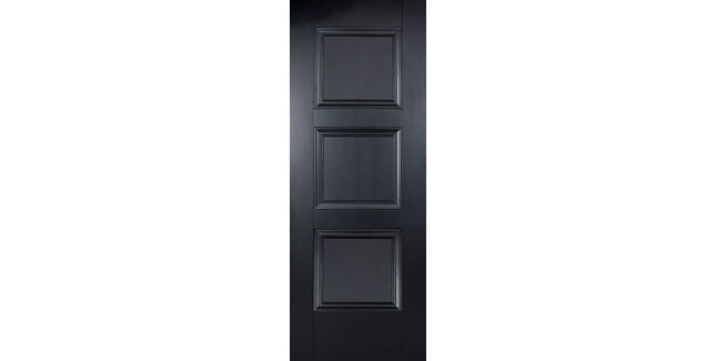 LPD Amsterdam Black 3 Panel Primed FD30 Internal Fire Door