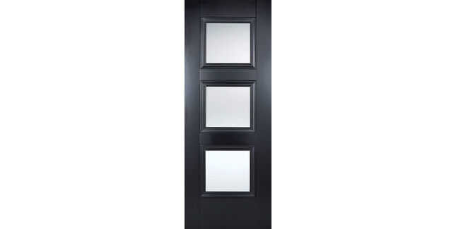 LPD Black Amsterdam Glazed 3L Internal Door