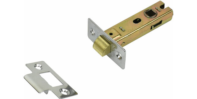 76mm Steel Square End Tubular Latch (Nickel Plate)