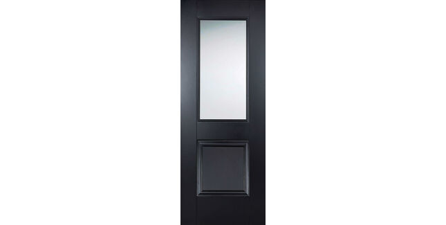 LPD Arnhem 1 Light Glazed Primed Black Internal Door