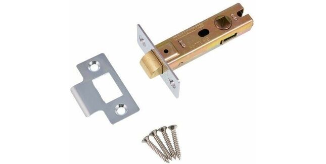63mm Steel Square End Tubular Latch (Nickel Plate)