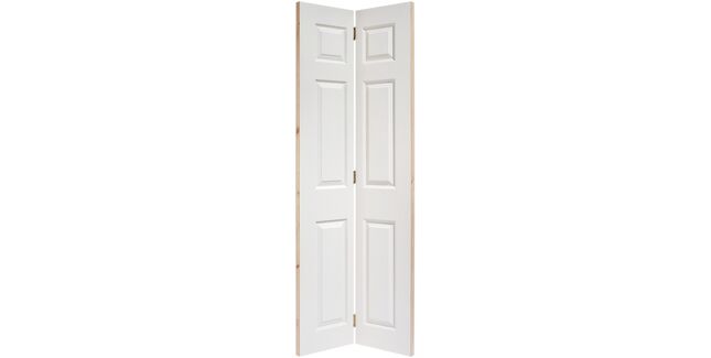 LPD White Primed Moulded Textured 6P Bi-Fold Door