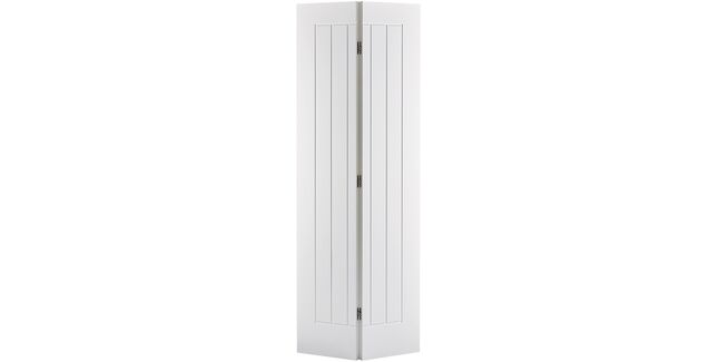LPD White Primed Mexicano Bi-fold Door