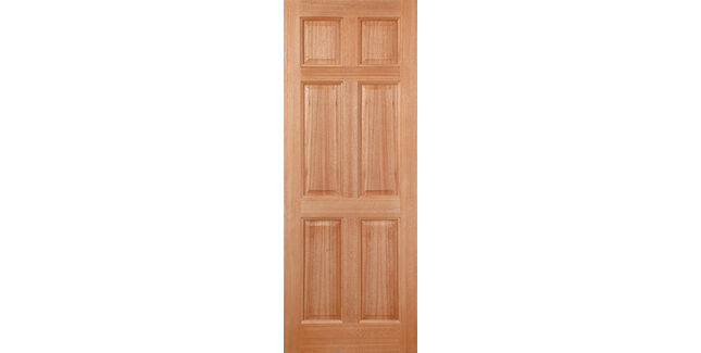 LPD Colonial 6 Panel Unfinished Hardwood Dowelled Front Door