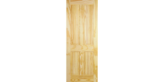LPD 4 Panel Unfinished Pine Internal Door